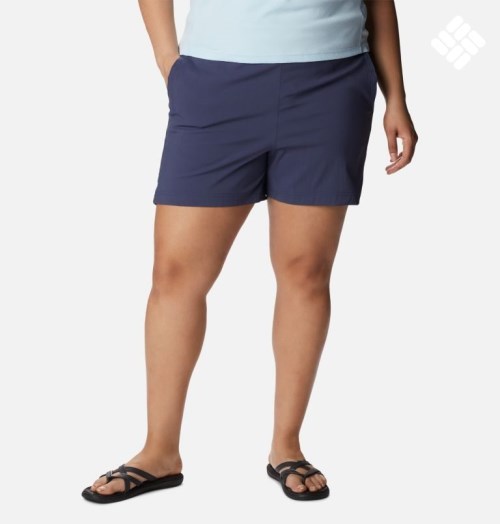 Columbia On The Go Shorts Dame Marineblå | Plus Size 19405Q